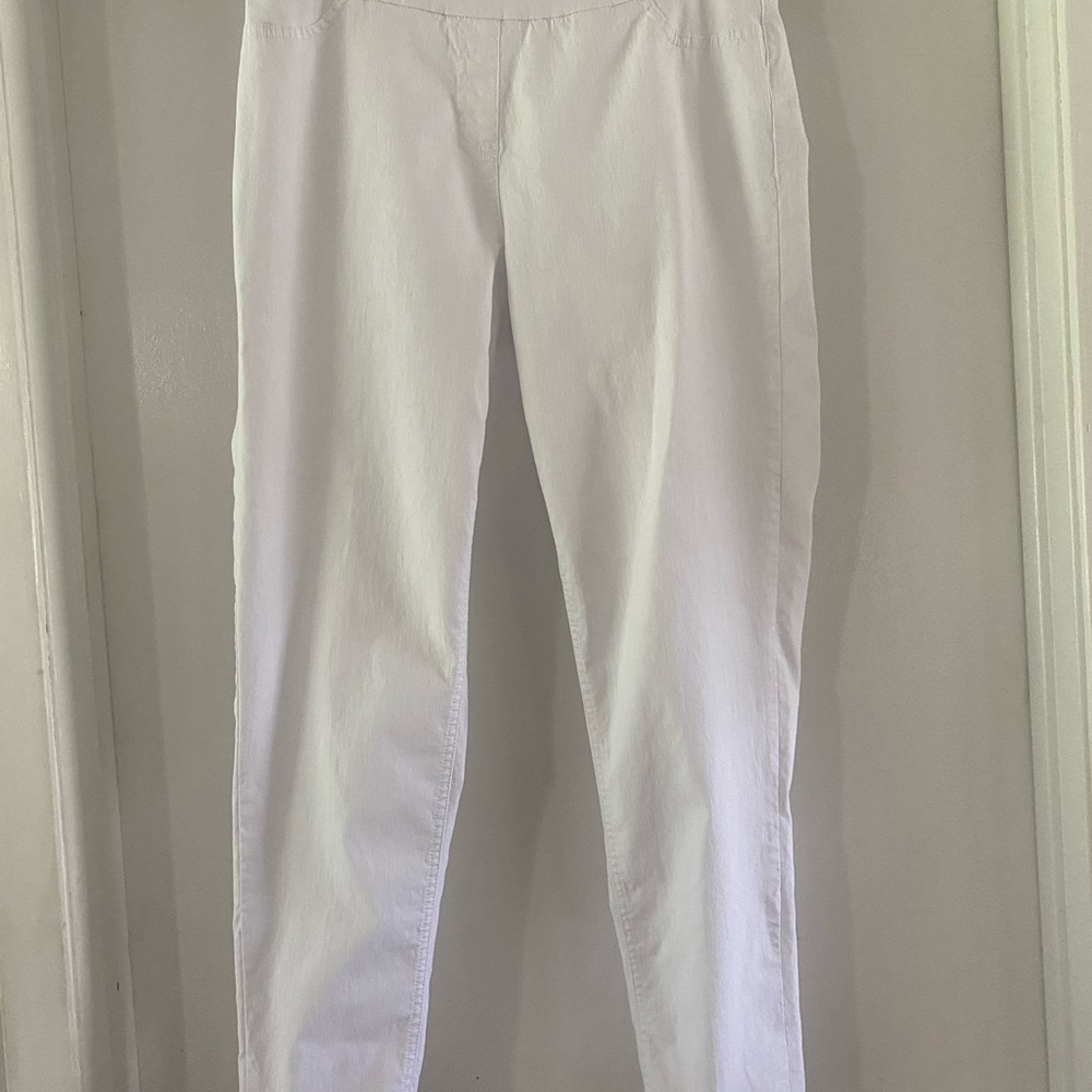 Soft Surroundings Women's Crisp White Ankle pants 24” inseam